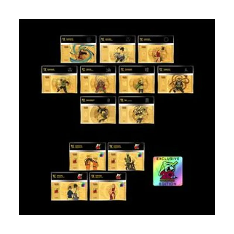 Cartoon kingdom Surtido 13 unidades golden tickets naruto shippuden