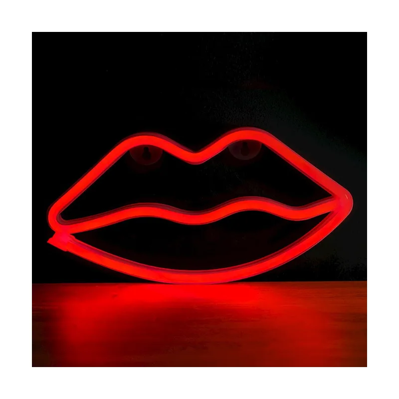 Forever Light Neon LED Light LIPS red Bat + USB FLNEO8 Figura iluminada decorativa