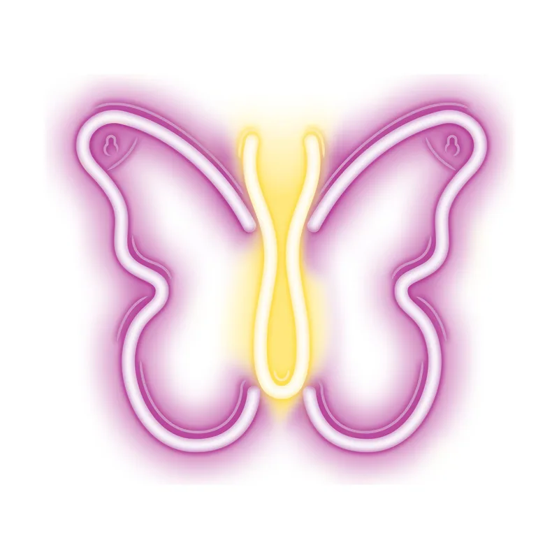 Forever Neón LED Signo Luz USB LED Luz Hogar Luz Nocturna Mariposa