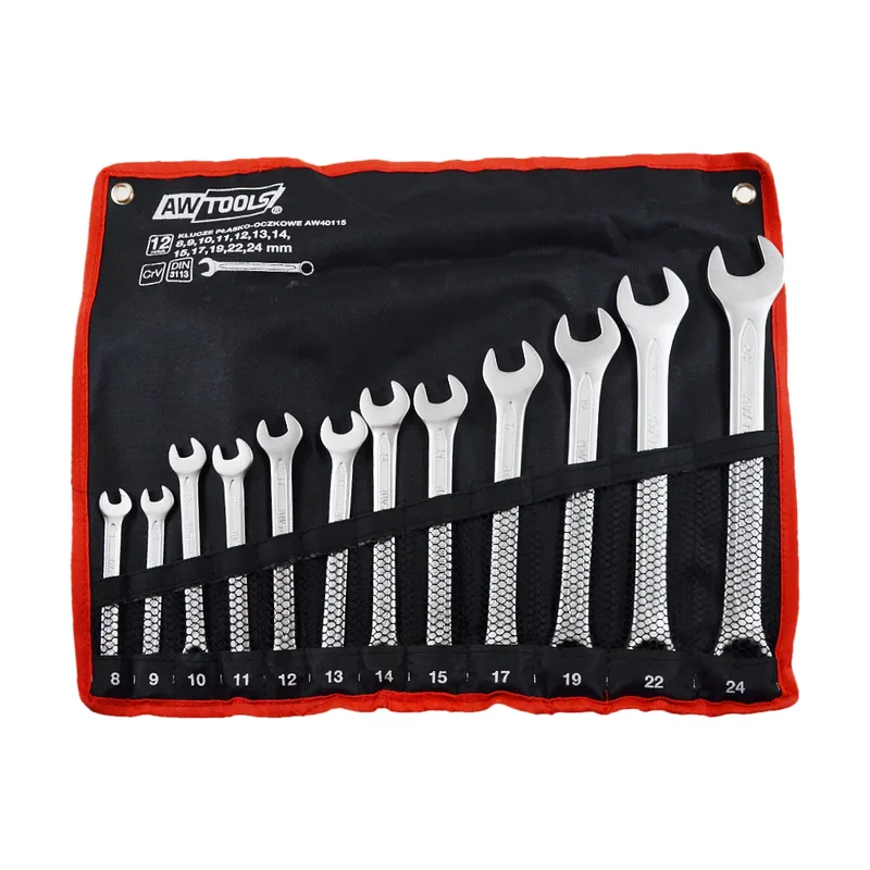 Awtools Juego de Llaves Combinadas 12 piezas 8-24 mm