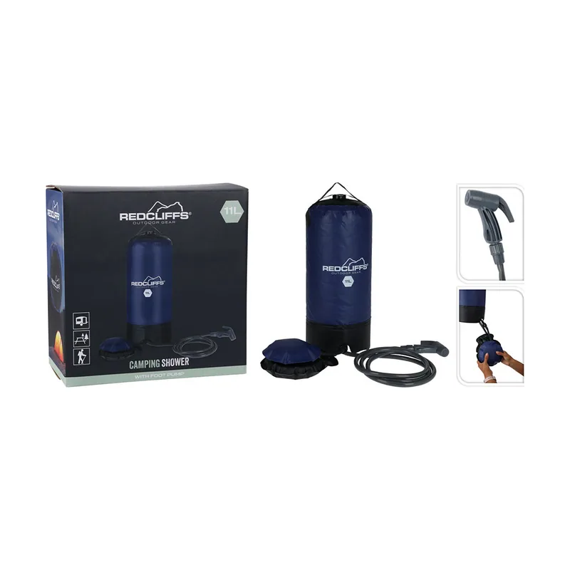 Redcliffs Ducha portátil para Camping Azul 11 L