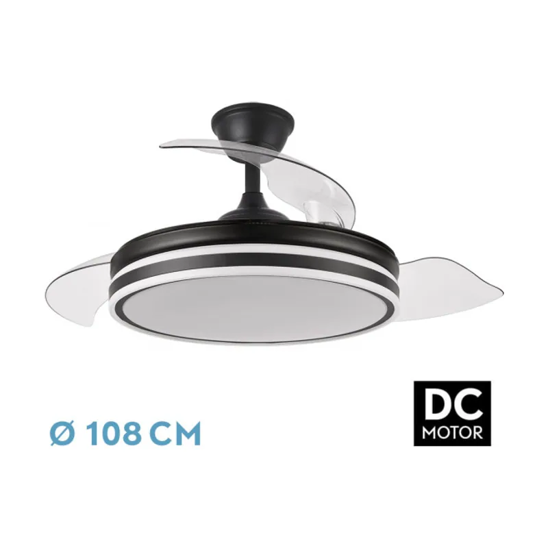 Abrila bayomo 72w 7200lm negro 3 aspas desp. 32