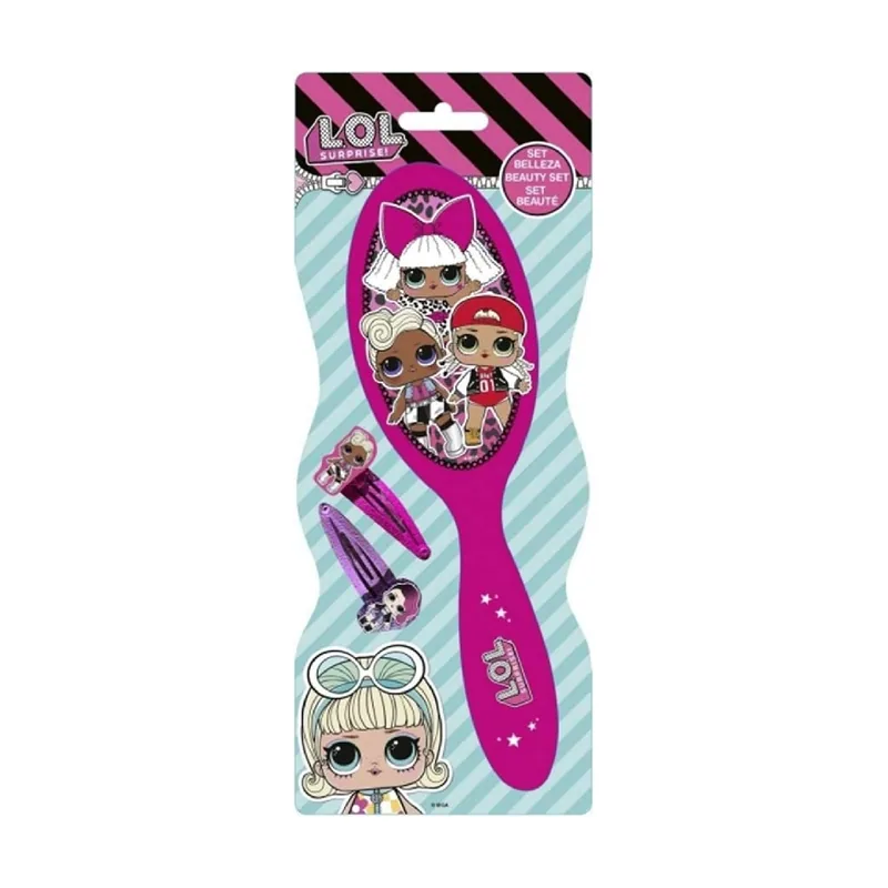 Cartoon kingdom L.O.L. Surprise Set de Belleza Infantil Compuesto Por Un Cepillo de Cabello Y 2 Clips Para Recoger Y Adornar El Pelo 72 g 1422