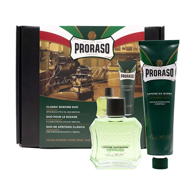 Proraso Set para el Afeitado Clásico Rinfrescante Lote Refrescante 2 Piezas