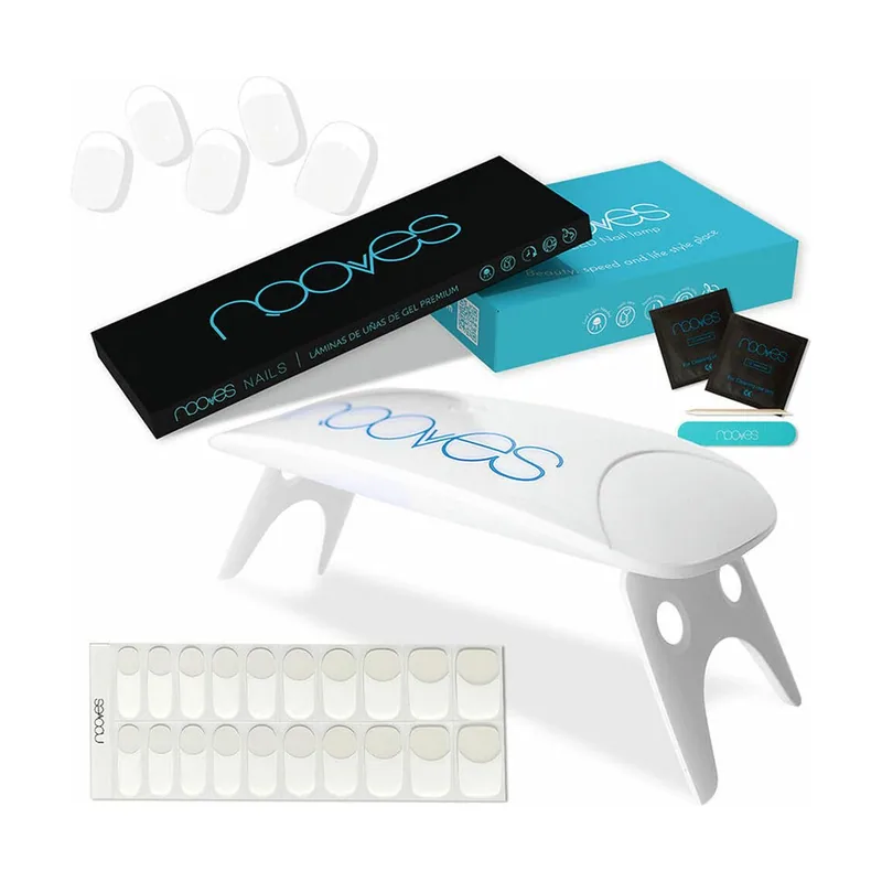 Nooves Set de Manicura Premium Láminas de Gel para Uñas Manicura Francesa 5 Piezas