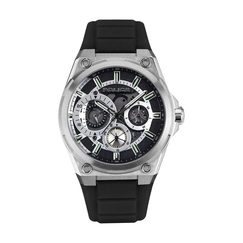 Police Watches salkantay Reloj para Hombre Analógico de Cuarzo con Brazalete de Silicona PEWJQ2203201