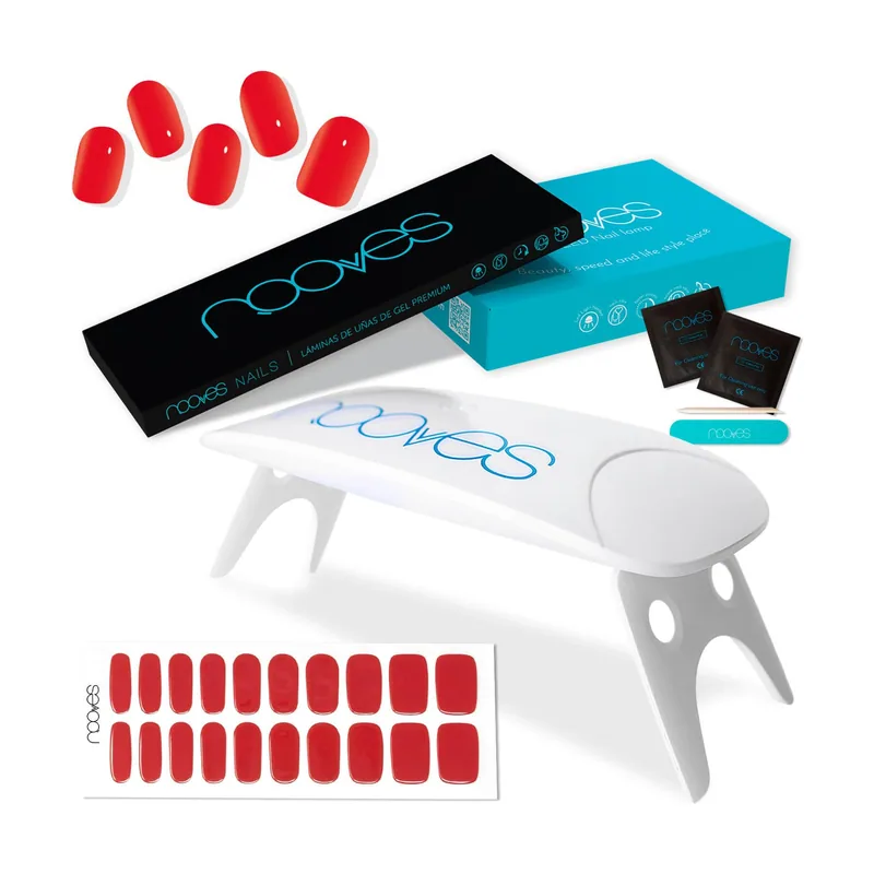 Nooves Láminas de Gel para Uñas + Lámpara de Secado