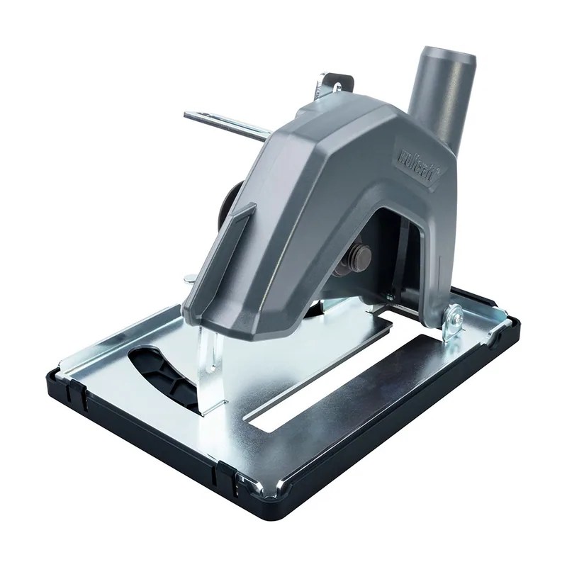 Wolfcraft 5017000 Soporte de aspiración de polvo y guía para amoladora angular Ø 115/125 mm I Control de la amoladora para un trabajo sin polvo I Accesorio universal I Profundidad de corte 20 mm