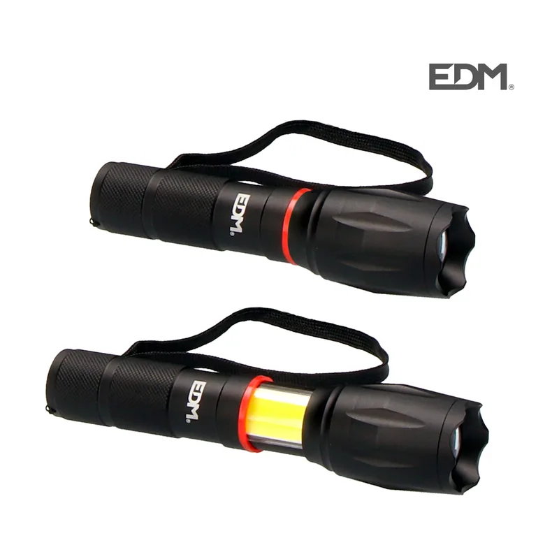 EDM Edp 36376 Linterna Led XL e X tensible Led Frontal 200 Lumens y Lateral 120 Lumens