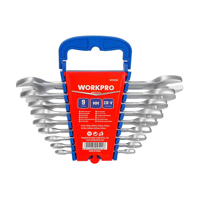 Workpro Juego de Llaves de Doble Boca 9 Piezas