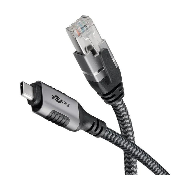 GooBay 70696 Cable CAT 6 USB-C 3.1 a RJ45 Ethernet para una conexión estable a Internet por cable con router/módem/conmutador de red/Sustituye el adaptador USB a RJ45