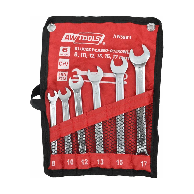 Awtools Juego de llaves combinadas 6 piezas 8-17mm