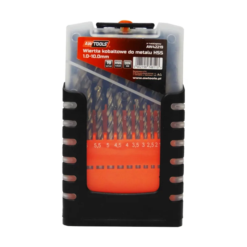 Awtools Juego de brocas de metal 1,0-10,0mm