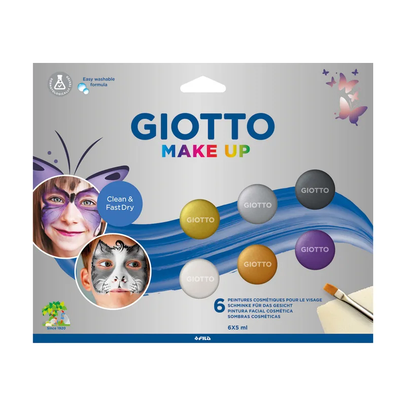 Giotto Make-up Pinturas faciales cosméticas de secado que se lavan fácilmente de la piel