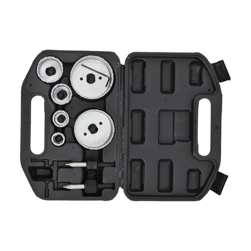 Awtools Set 9 piezas brocas de carburo de tungsteno para cerámica