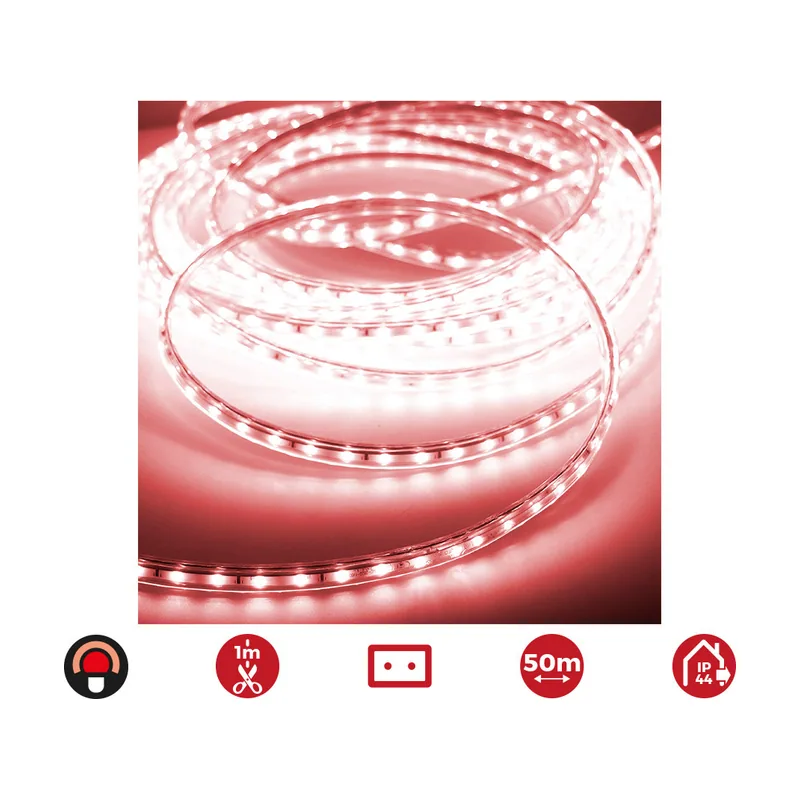 EDM Tiras LED 72704 Rojo 4,2 W x 1 m 50 m 350 LM