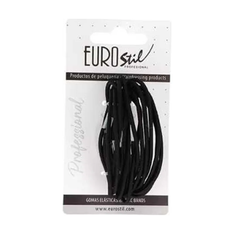 Eurostil Colita Negro Gomas Finas Pack 1Un