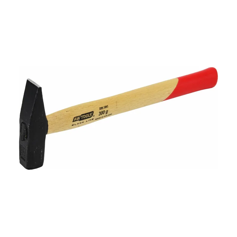 Awtools Martillo de cerrajero Black Line 0,3 kg con mango de madera