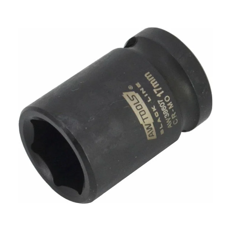Awtools nasadka udarowa sześciokątna 1/2" krótka 19mm black line