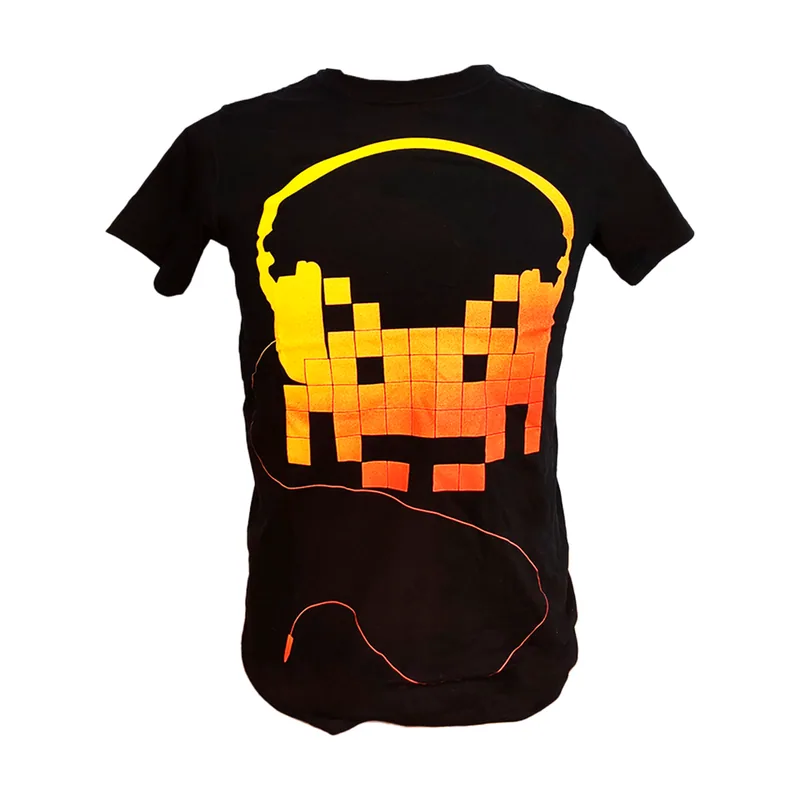 Numskull Camiseta Negra Auriculares Space Invaders Talla XL