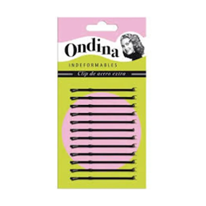Eurostil Bola Negro Clips Ondina para uso profesional para mejorar el rendimiento en cada uso con medida o especificación 70Mm