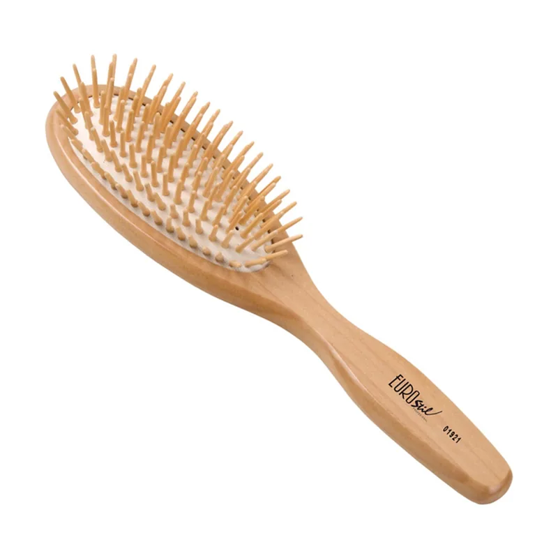 Eurostil Cepillo Ovalado Grande Fuelle Mango Madera 1U.