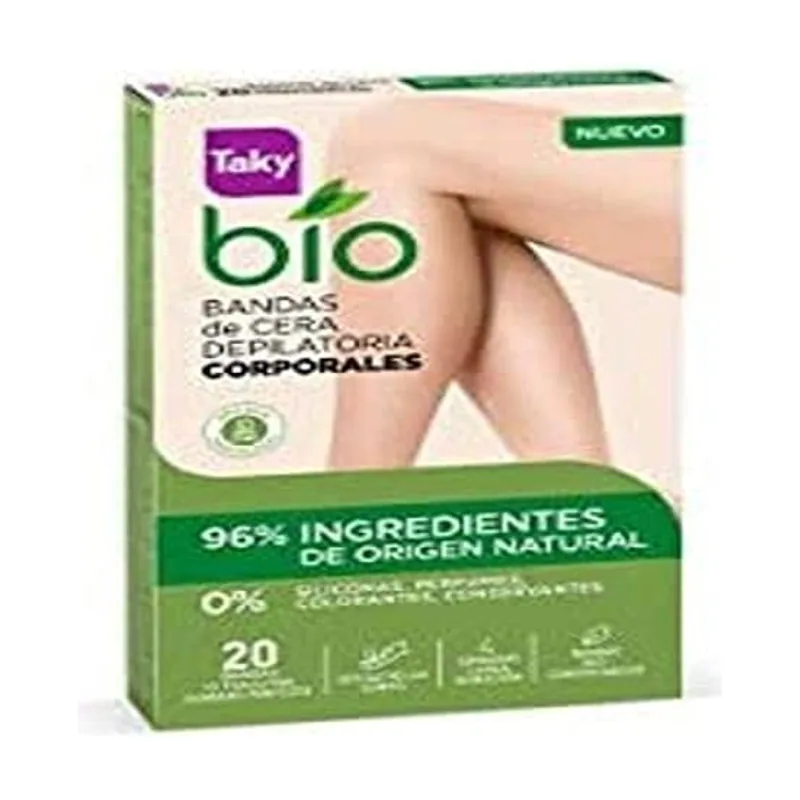 Taky Bio Natural 0% Bandas De Cera Corporales Depilatorias 20