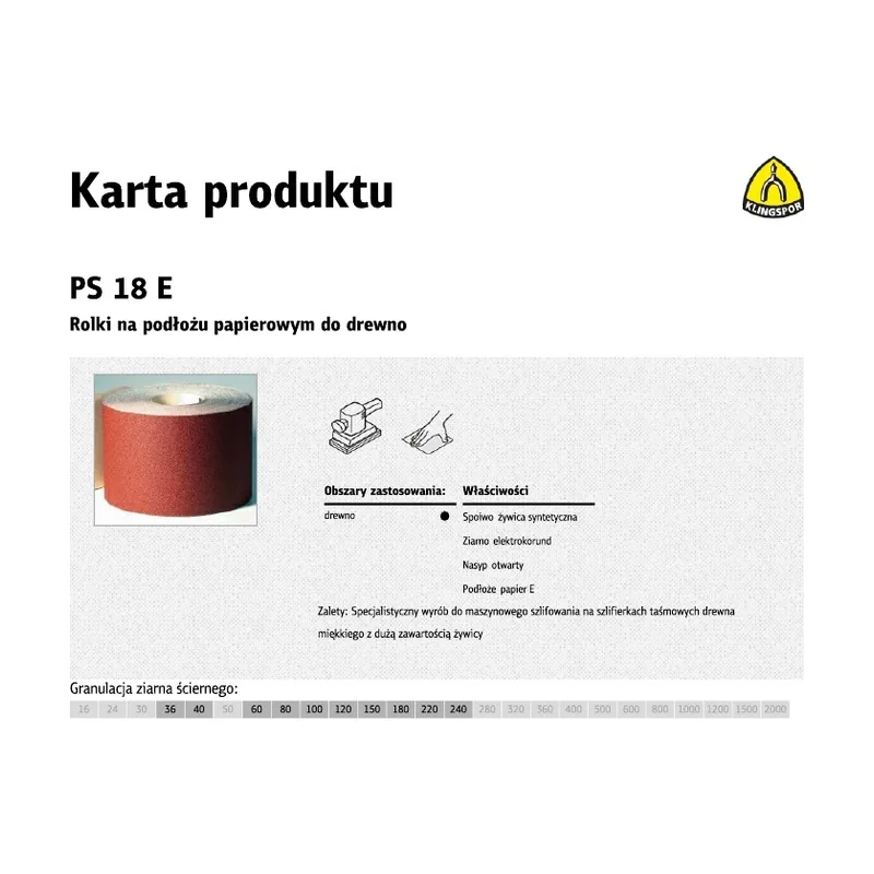 Klingspor Rollo de Lija PS18E