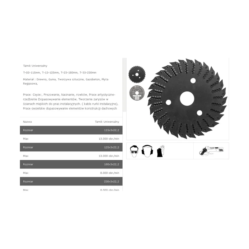Tarpol Lima universal 230mm T-33