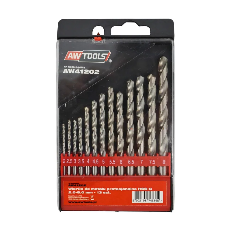 Awtools wiertła do metalu hss-g komplet 13elem. 2.5