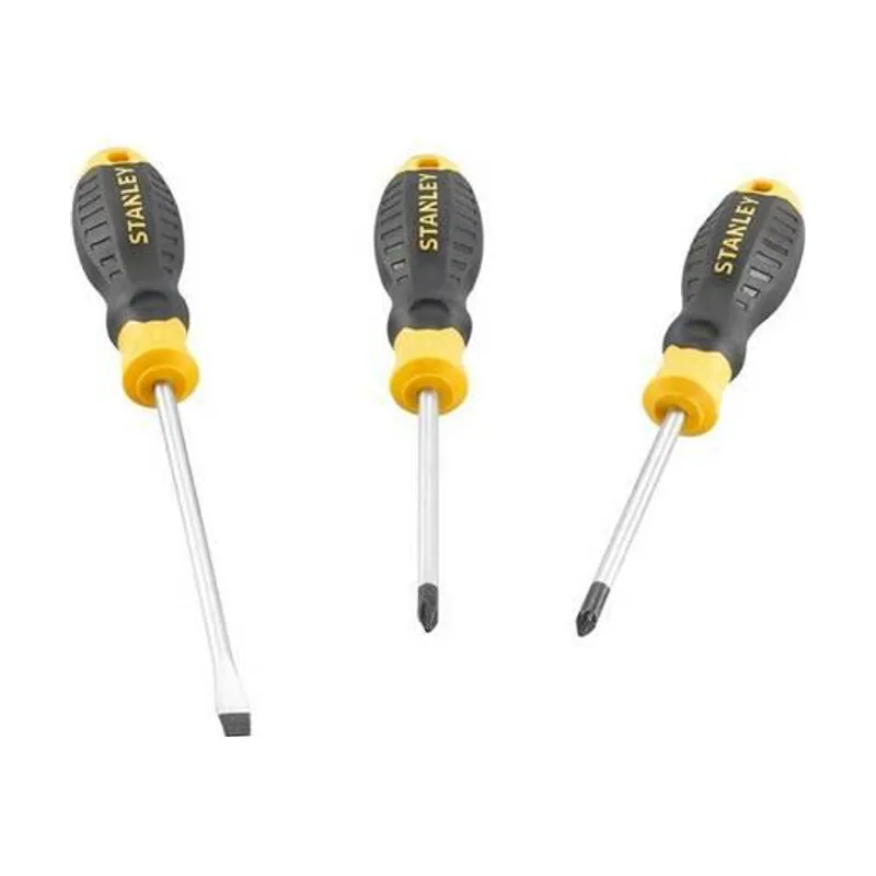 Stanley Juego de 3 destornilladores Cushion Grip Plana