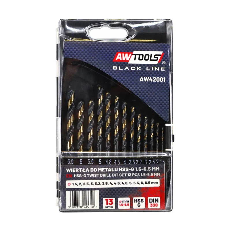 Awtools Juego de brocas para metal HSS M2 premium