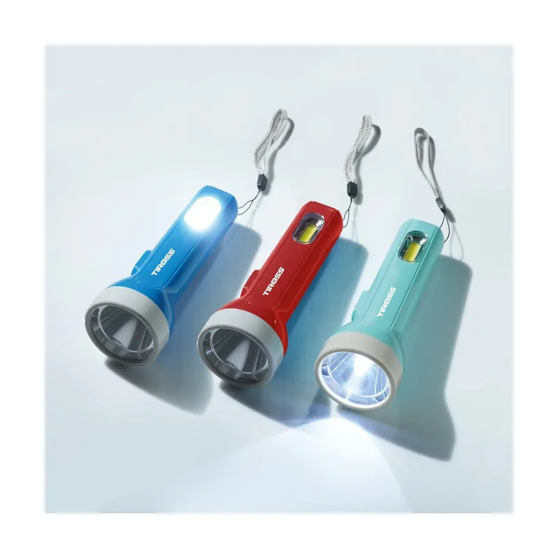 Tiross Linterna con batería 1W LED 70lm + COB