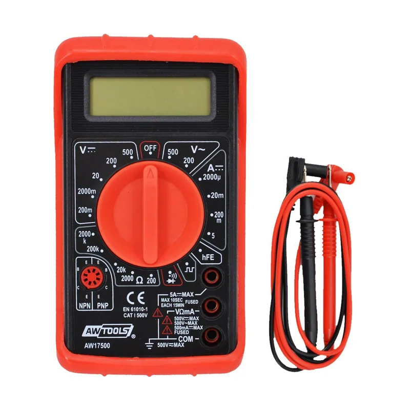 Awtools Multímetro digital universal con pantalla LCD