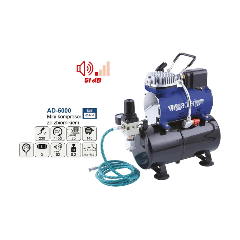 Adler Compresor mini AD-5000 para aerografía