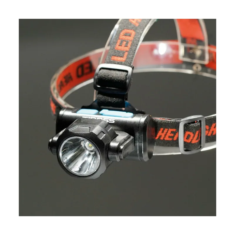 Tiross latarka czołowa led 2w+cob3w usb ts-1960