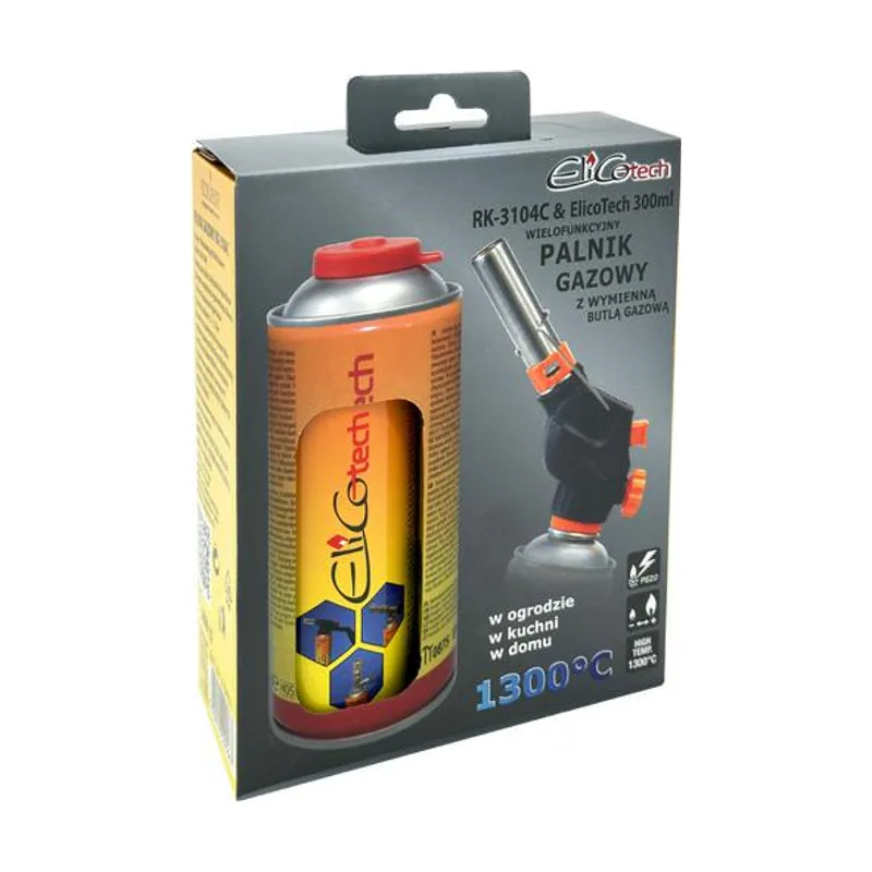 Elico Soplete de gas RK-3104C con gas 300 ml