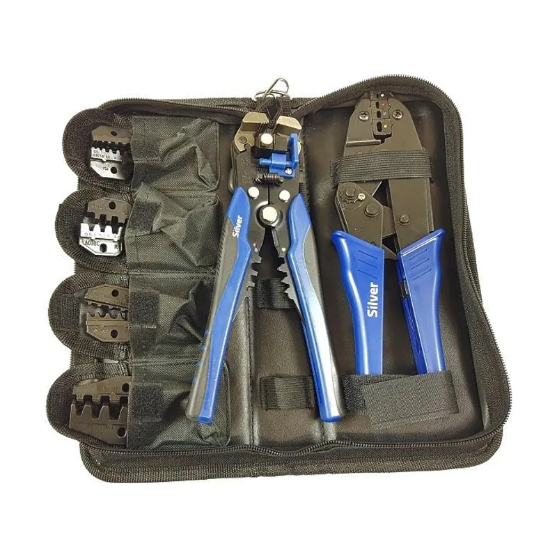 Silver Zacator de Conectores con 5 Matraces y Desgarrador de Aislamiento
