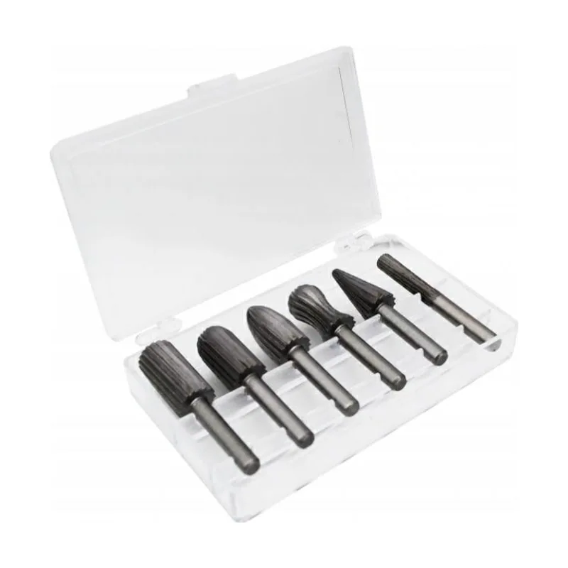 Silver Fresas de vástago para metal 6 piezas