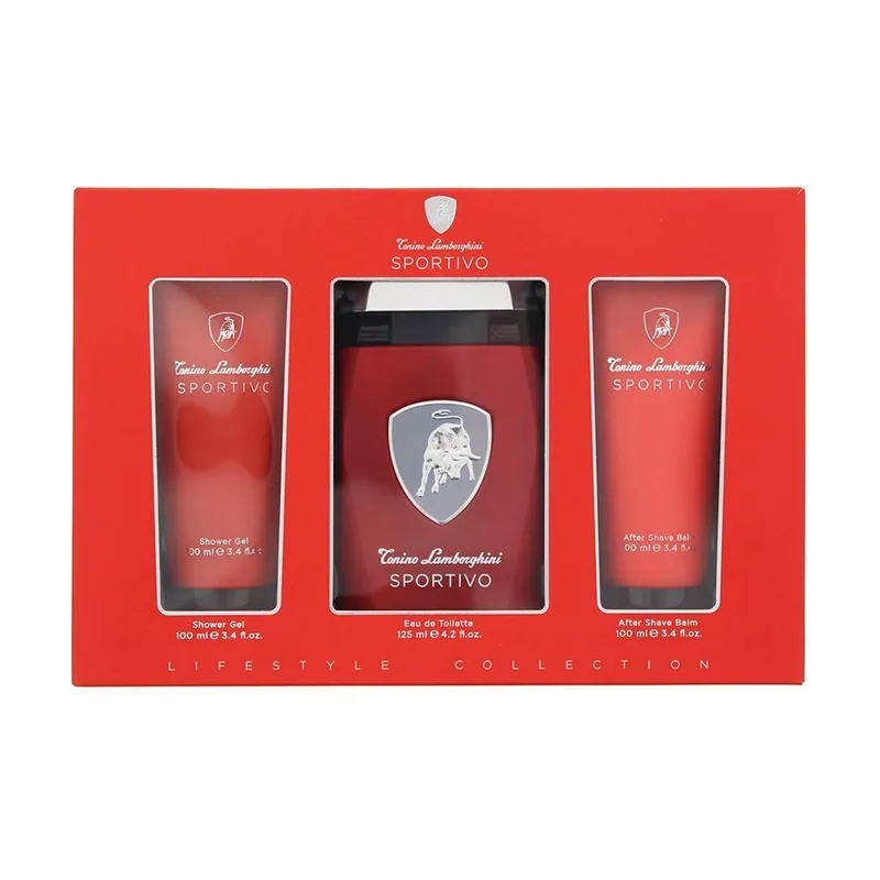 Tonino lamborghini Lamborghini Sportivo 3 Piece Gift Set Eau De Toilette