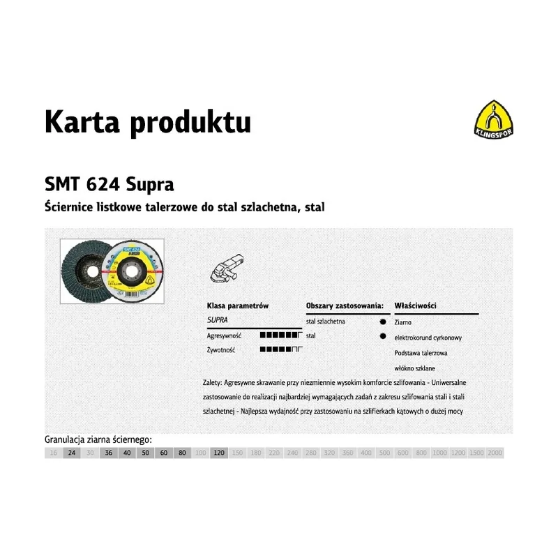 Klingspor Disco de láminas modelo 328243 P80