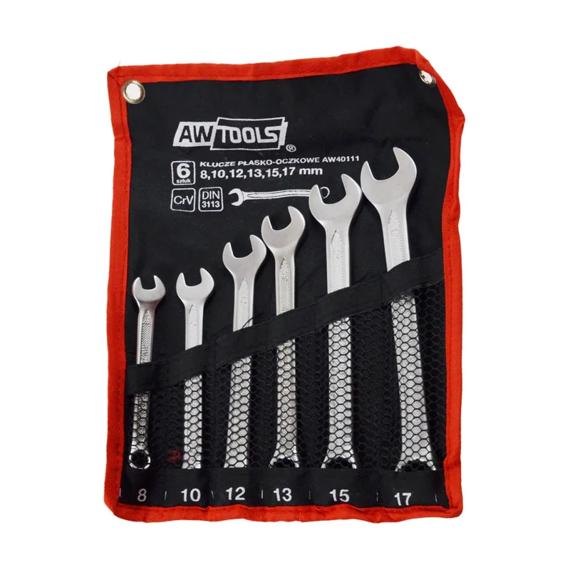 Awtools Juego de Llaves Combinadas 6 piezas 8-17 mm