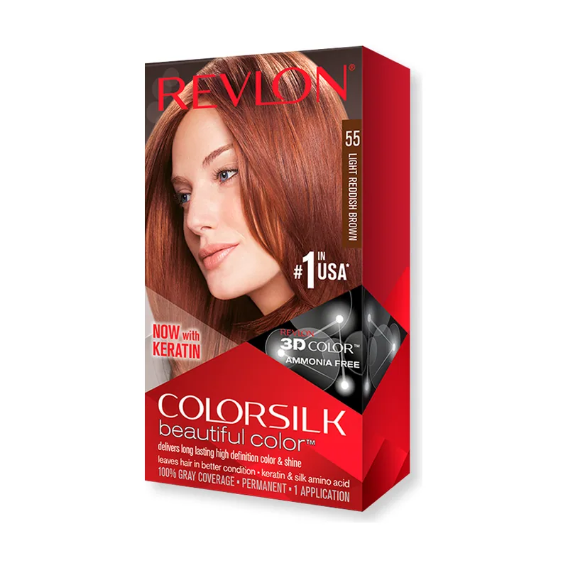Revlon Colorsilk Tinte Castaño Rojizo Claro No 55