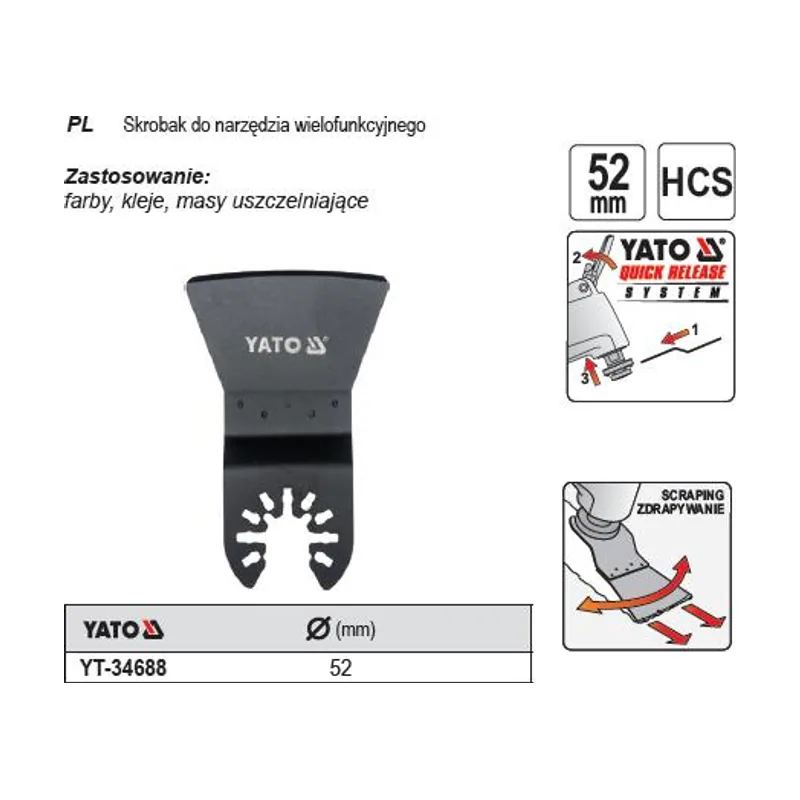 Yato YT-34688 accesorio para herramienta multifunción Raspador