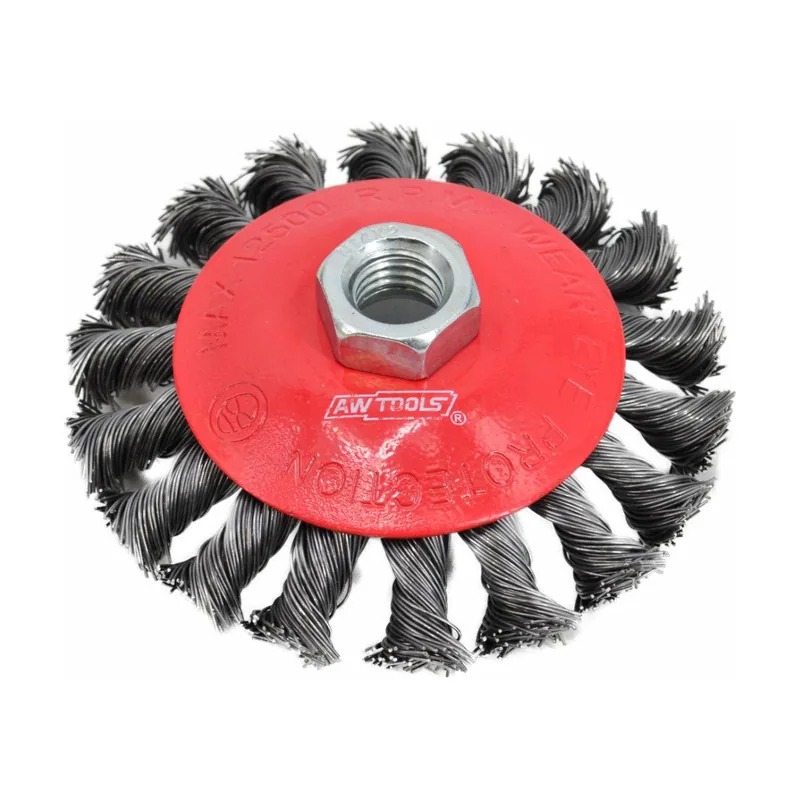 Awtools Cepillo cónico trenzado 115 mm
