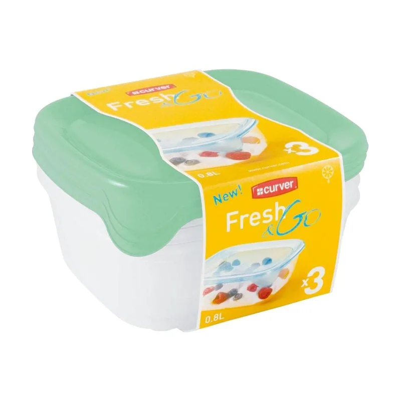 Keter Curver Set de Tuppers Cuadrados
