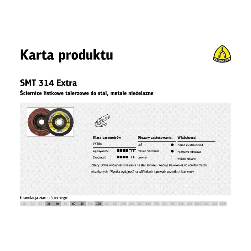 Klingspor 322817 SMT 314 Discos de Láminas Abrasivos