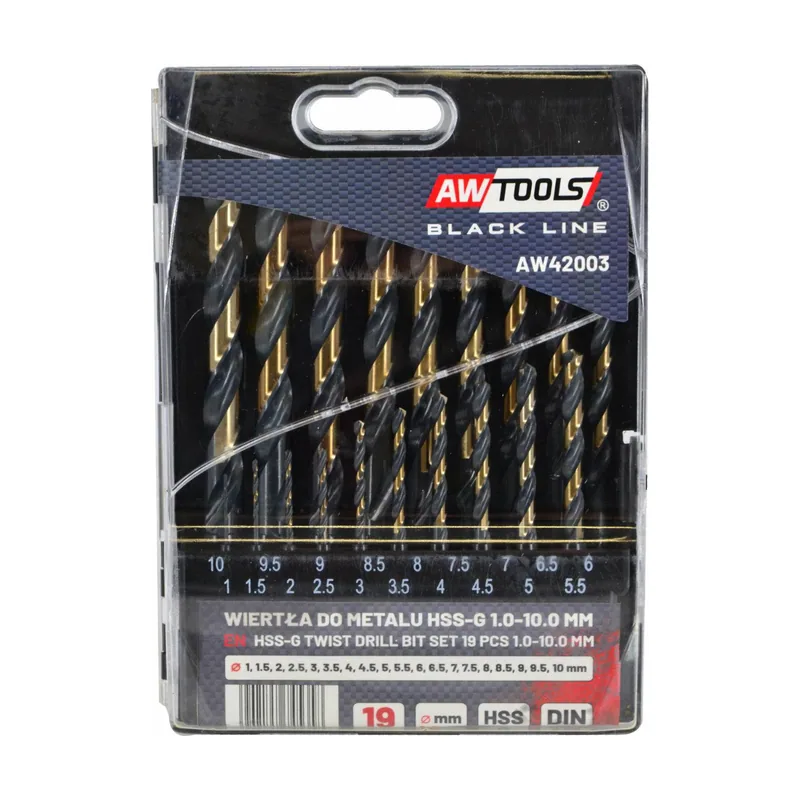 Awtools Taladro metálico HSS M2 KPL. 19 unidades