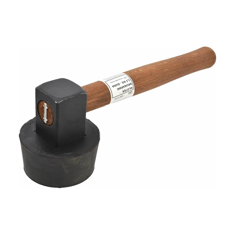 Awtools Martillo de Adoquinero 2,5kg con Goma Vulcanizada