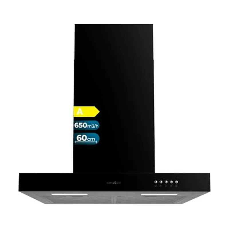 Cecotec Campana Extractora 60 cm Tipo T Bolero Flux TM 606500 Black A. Motor